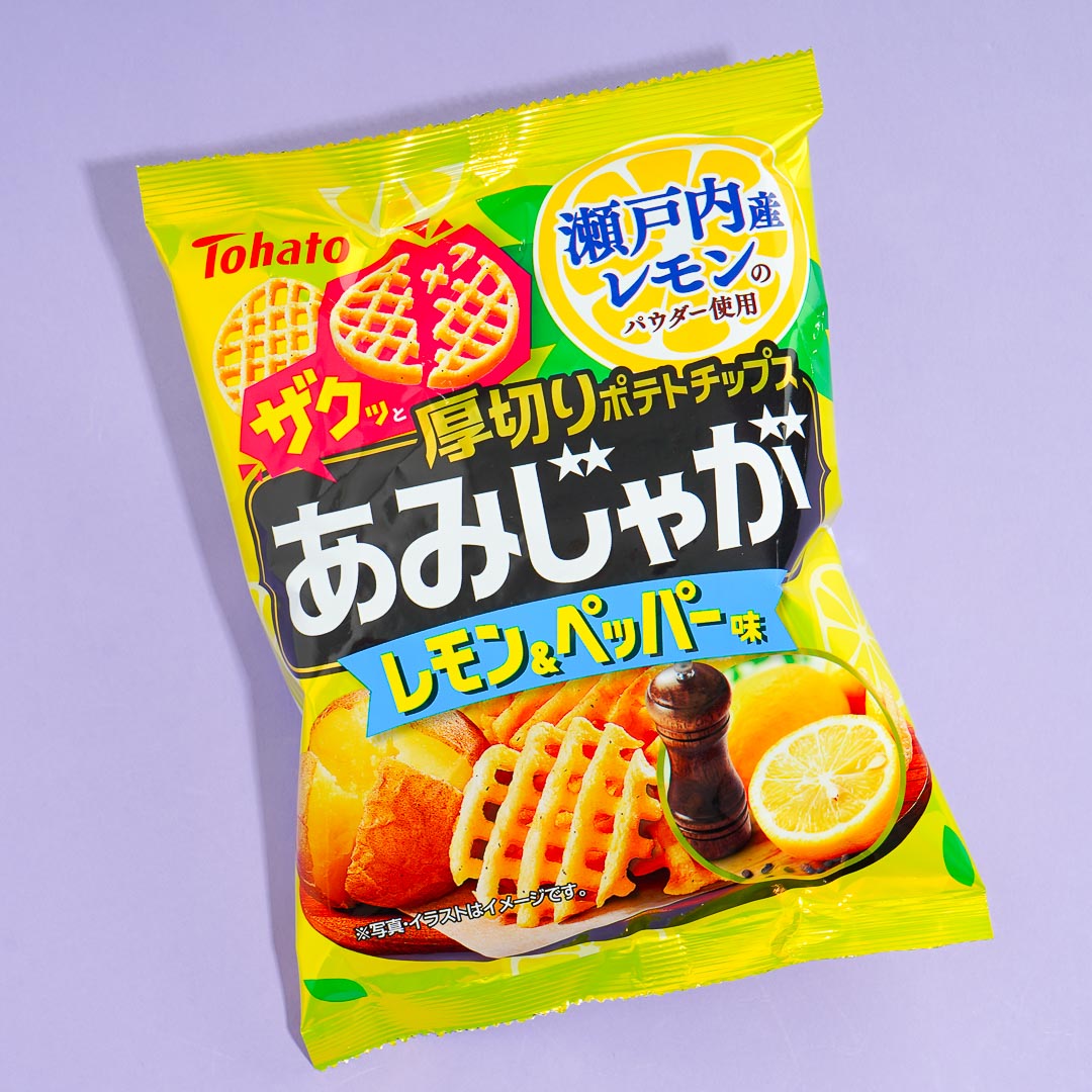 Tohato Amijaga Potato Chips - Lemon & Pepper – Japan Candy Store