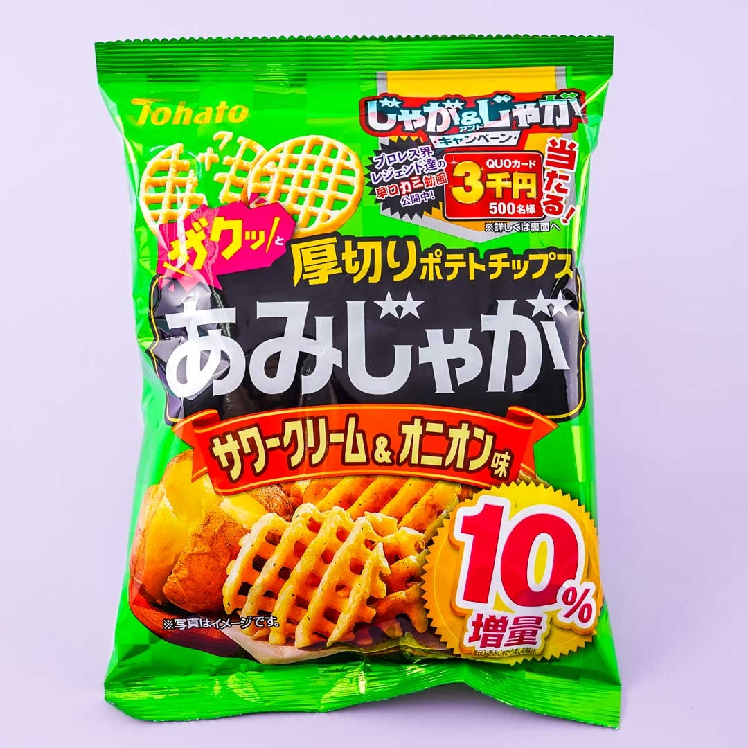 Tohato Ami Jaga Potato Snacks - Sour Cream & Onion – Japan Candy Store