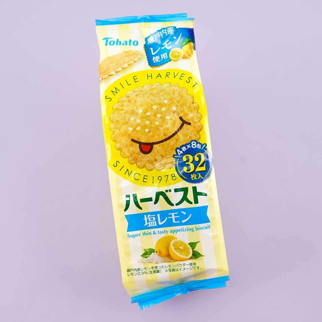 Tohato Smile Harvest Super Thin Biscuit Bag - Salty Lemon – Japan Candy ...